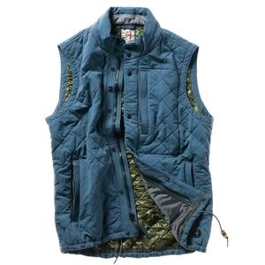 Huckberry Relwen Tanker Vest Mens S Quilted Blue Bright Cadet $218 Quiet luxury